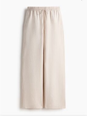 H&M Linen Blended Wide Leg Pants